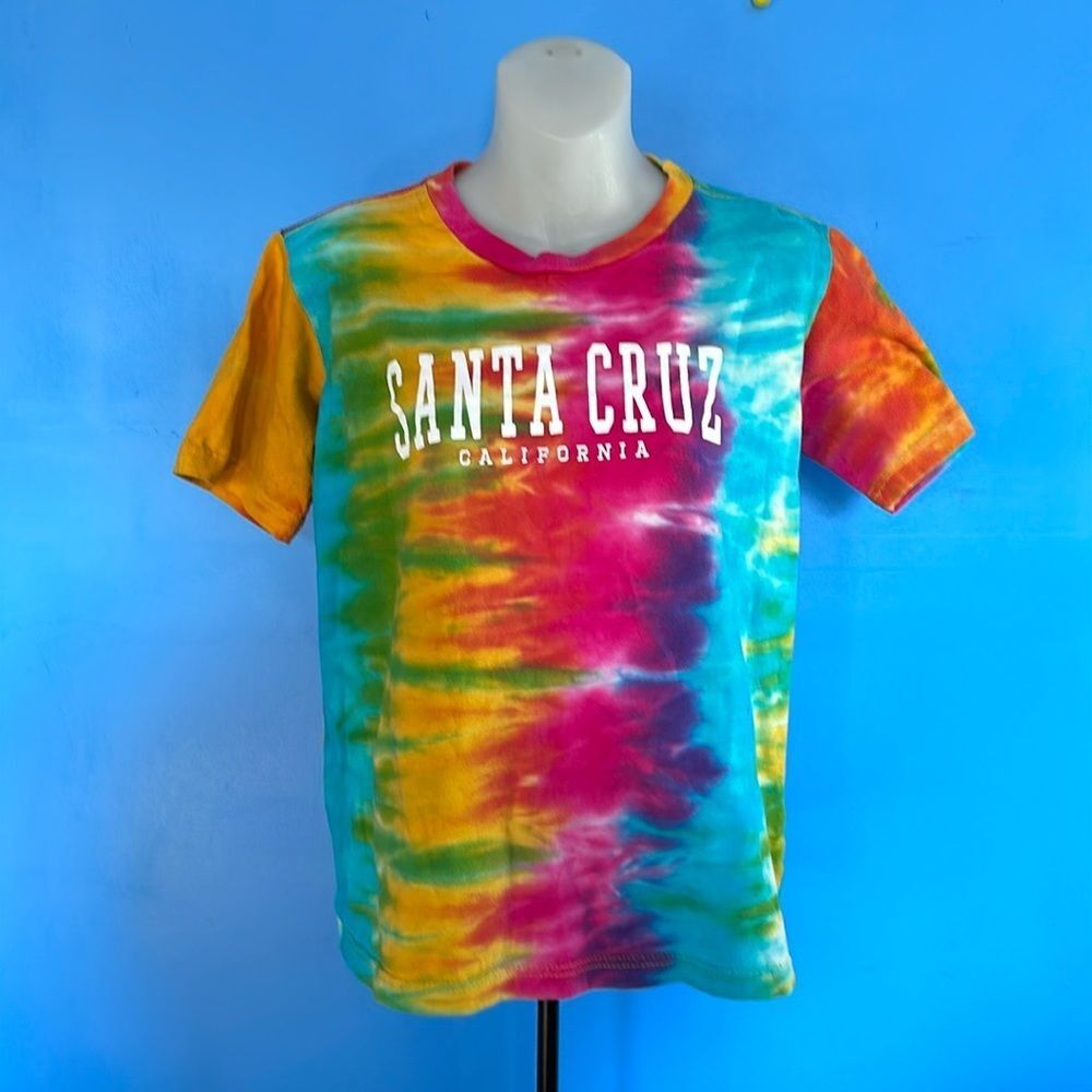 Santa Cruz City T-Shirt Tie-Dye Short Sleeve Size L Skate Surf Streetwear